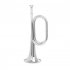 Bugle Trumpet Big Horn Thickened Tubes Curved Mouthpiece Interface Brass Horn School Wind Instrument Silver