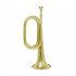 Bugle Trumpet Big Horn Thickened Tubes Curved Mouthpiece Interface Brass Horn School Wind Instrument Silver