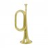 Bugle Trumpet Big Horn Thickened Tubes Curved Mouthpiece Interface Brass Horn School Wind Instrument Silver