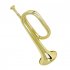 Bugle Trumpet Big Horn Thickened Tubes Curved Mouthpiece Interface Brass Horn School Wind Instrument Silver