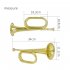 Bugle Trumpet Big Horn Thickened Tubes Curved Mouthpiece Interface Brass Horn School Wind Instrument Silver