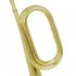 Bugle Trumpet Big Horn Thickened Tubes Curved Mouthpiece Interface Brass Horn School Wind Instrument Silver