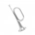 Bugle Trumpet Big Horn Thickened Tubes Curved Mouthpiece Interface Brass Horn School Wind Instrument Silver