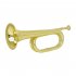 Bugle Trumpet Big Horn Thickened Tubes Curved Mouthpiece Interface Brass Horn School Wind Instrument Silver