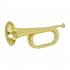 Bugle Trumpet Big Horn Thickened Tubes Curved Mouthpiece Interface Brass Horn School Wind Instrument Silver