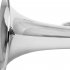 Bugle Trumpet Big Horn Thickened Tubes Curved Mouthpiece Interface Brass Horn School Wind Instrument Silver
