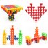 Building Block Set Montessori Occupational Therapy Fine Motor Toy for Toddlers and Preschoolers with 96 Pegs in Board for Color Recognition Sorting   Counting