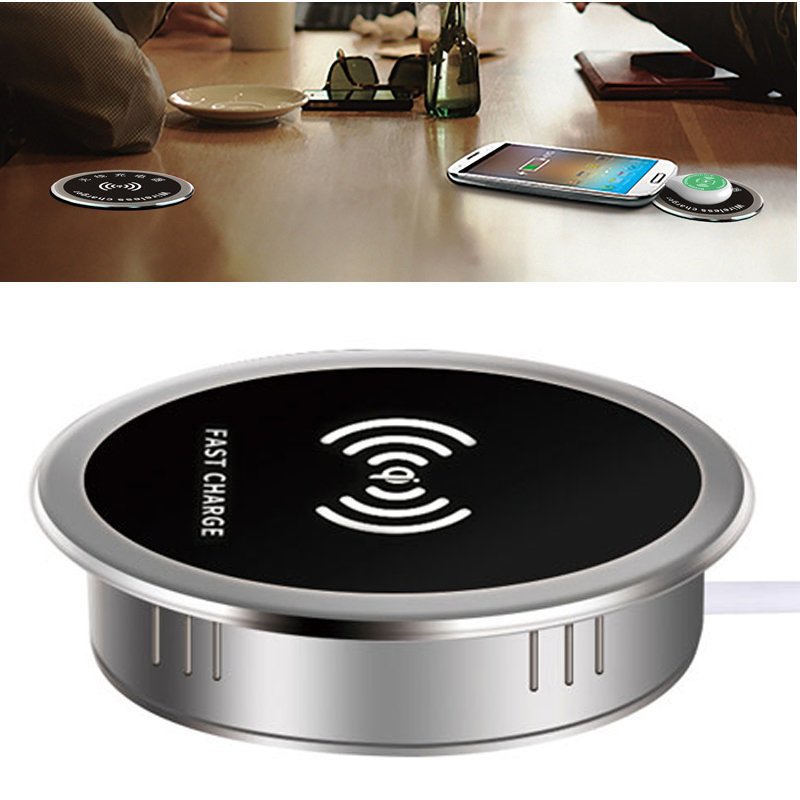 Built in Desktop Device Fast Wireless Charger 15W Quick Charger 3.0 Embedded Type C Charger 15W