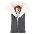 Bunting Bag Outdoor Wool Knitted Thick Warm Blanket Multifunctional Sleeping Bag for Infants and Newborns Dark gray