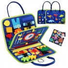 Busy Board Toy For Toddlers Felt Dressing Learning Cloth Book Early Education Toys Gifts For Boys Girls blue