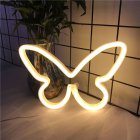 Butterfly LED Light Battery/USB Powered Luminous Wall Decorative Lamp For Home Living Room Party Festival Decor Warm White