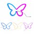 Butterfly LED Light Battery USB Powered Luminous Wall Decorative Lamp For Home Living Room Party Festival Decor blue
