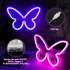 Butterfly LED Light Battery USB Powered Luminous Wall Decorative Lamp For Home Living Room Party Festival Decor blue
