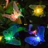 Butterfly shaped Waterproof  Light  String Solar Optical Fiber Powered Led Light Strip 12led