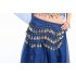 Buy Home Chiffon Dangling Gold Coins Belly Dance Hip Skirt Scarf Wrap Belt  Black 