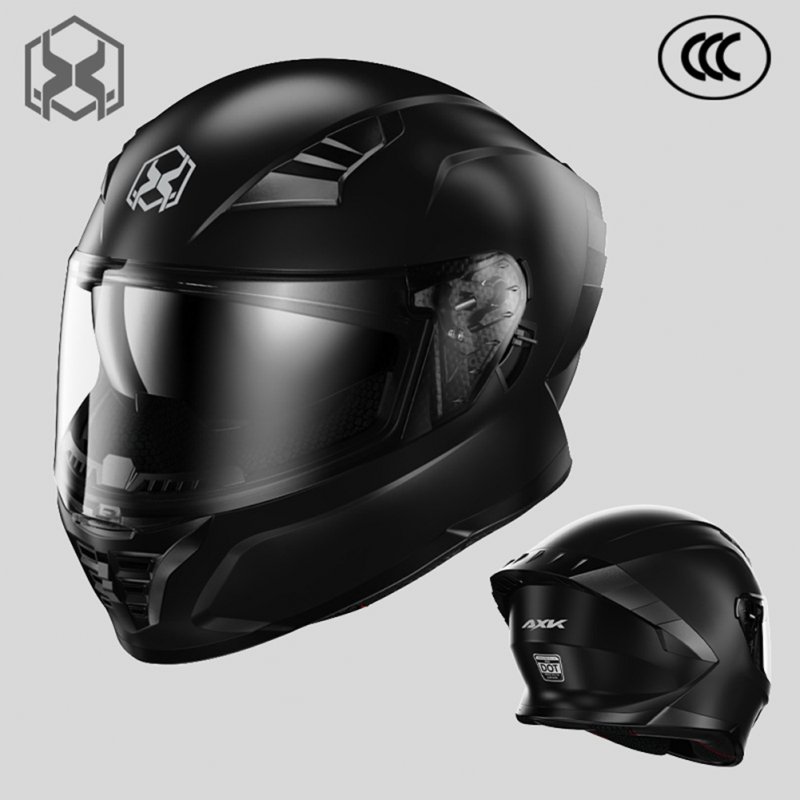Motorcycle Full Face Helmet with Sun Visor Air Ventilation Dot Approved Motorbike Street Bike Helmet Gray L Size