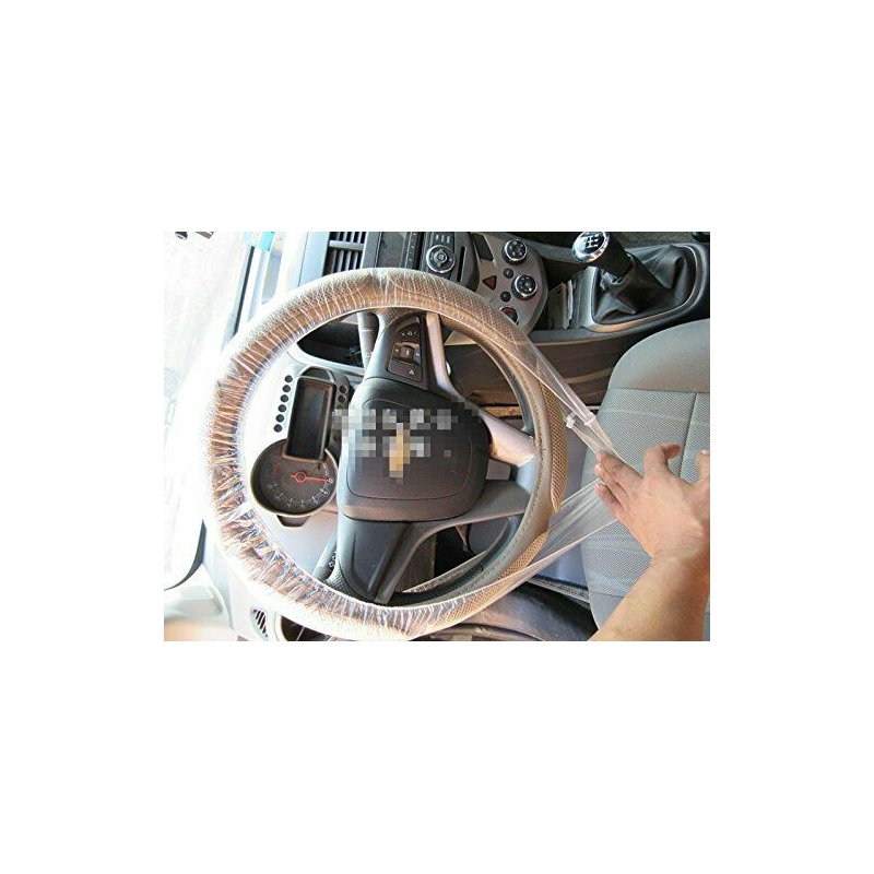 100pcs/Set Universal Disposable Plastic Steering Wheel Cover