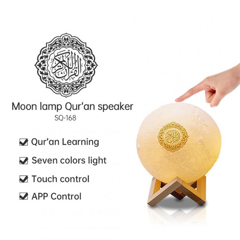 3W Colorful Led Moon Lamp with Stand Rechargeable Bluetooth Remote Control Night Light