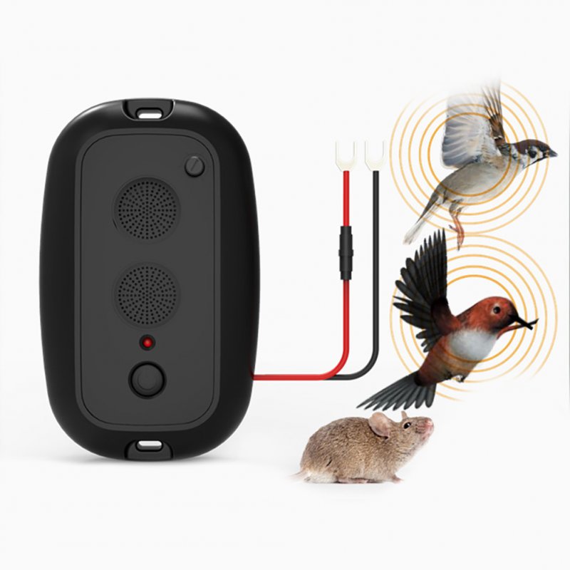 Outdoor Ultrasonic Animal Repellent With Motion Sensor Adjustable Double Headed Bird Repeller Animal Deterrent Devices 