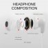 C Earbuds Headphones in Ear Noise Cancelling Earphones for Hammer Nut pro pro2 pro2s pro3 m1s white