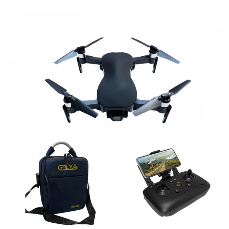 C-FLY Faith 5G WIFI 1.2KM FPV GPS with 4K HD Camera 3-Axis Stable Gimbal 25 Mins Flight Time RC Drone Quadcopter RTF VS X12 4K black_With bag