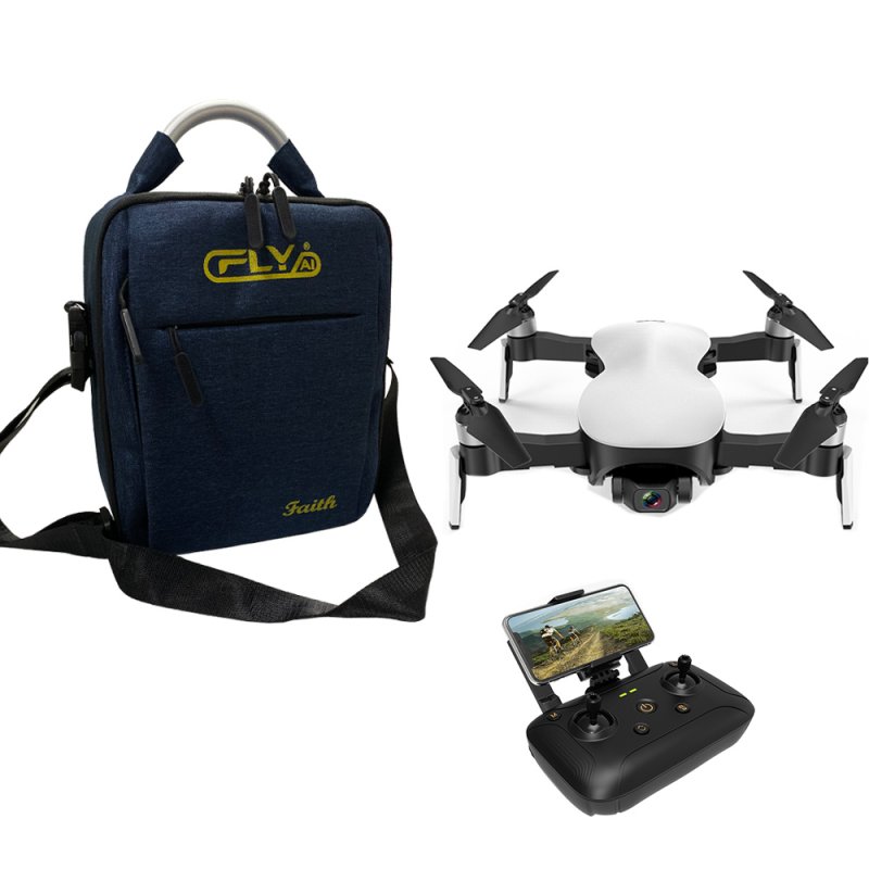 C-FLY Faith 5G WIFI 1.2KM FPV GPS with 4K HD Camera 3-Axis Stable Gimbal 25 Mins Flight Time RC Drone Quadcopter RTF VS X12 4K white_With bag