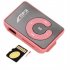C Key Mirror Card Mp3 With Data Cable Headphones Rechargeable Portable Clip type Mp3 Music Player External U Disk blue