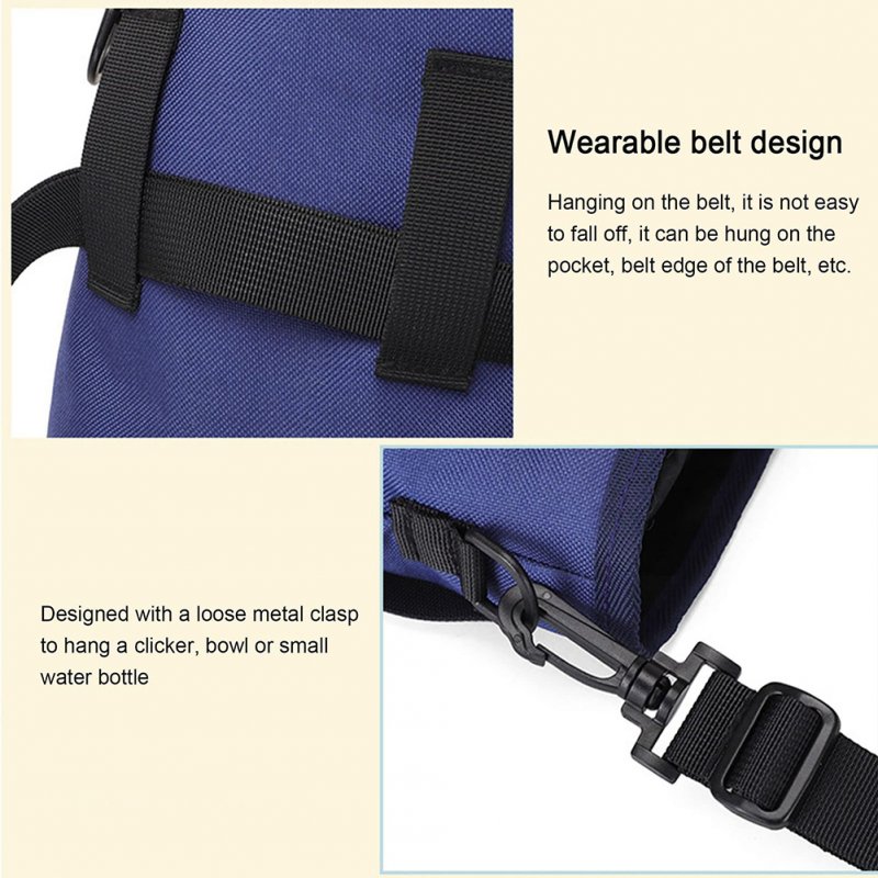 Portable Pet Dog Treat Pouch Outdoor Travel Training Bag Pet Supplies with Adjustable Shoulder Strap 