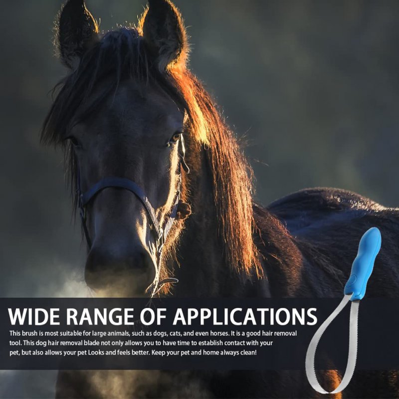 Pet Shedding Blade Dual-sided Ergonomic Design Horse Hair Brush Pet