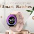 C009 Smart Bracelet Silicone Round Full Screen Touch Heart Rate Sleep Health Monitoring Sports Smart Watch Pink siliocne
