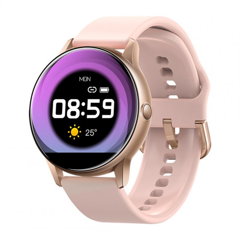 C009 Smart Bracelet Silicone Round Full-Screen Touch Heart Rate Sleep Health Monitoring Sports Smart Watch Pink siliocne