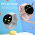 C009 Smart Bracelet Silicone Round Full Screen Touch Heart Rate Sleep Health Monitoring Sports Smart Watch White silicone