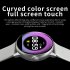 C009 Smart Bracelet Silicone Round Full Screen Touch Heart Rate Sleep Health Monitoring Sports Smart Watch Blue siliocne