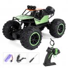 C021 RC Car With LED Light 4WD Remote Control Rock Crawler Off Road Vehicle Toys Birthday Christmas Gifts For Boys c021 green