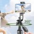 C11 Selfie Stick Tripod Extendable Phones Selfie Extension Rod Portable Phone Tripod Stand Stabilizer Tripod Black