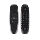 C120 Fly Air Mouse Remote Wireless Keyboard 2.4GHz Connection G64 Rechargeable Keyboard Mouse For Android TV Box/PC black