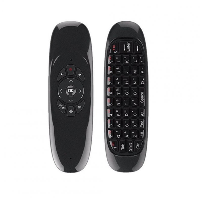 C120 Fly Air Mouse Remote Wireless Keyboard 2.4GHz Connection G64 Rechargeable Keyboard Mouse For Android TV Box/PC black
