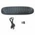 C120 Fly Air Mouse Remote Wireless Keyboard 2 4GHz Connection G64 Rechargeable Keyboard Mouse For Android TV Box PC black