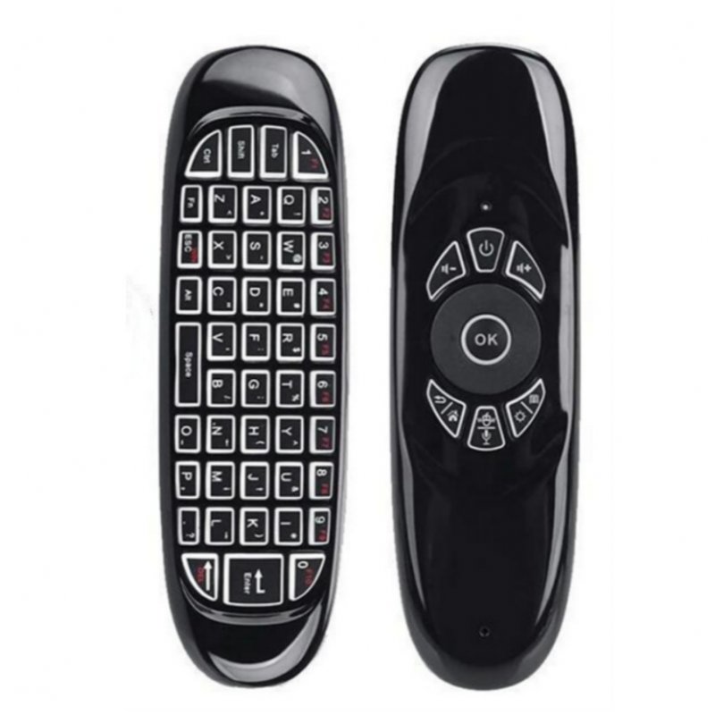 C120 Fly Air Mouse Remote Wireless Keyboard 2.4GHz Connection G64 Rechargeable Keyboard Mouse For Android TV Box/PC Colorful backlight