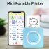 C15 Mini Printer Smart Pocket Inkless Thermal Printer With 1 Roll Thermal Paper For Photo Picture Office Receipt Label List Note green