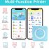 C15 Mini Printer Smart Pocket Inkless Thermal Printer With 1 Roll Thermal Paper For Photo Picture Office Receipt Label List Note yellow