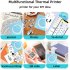 C15 Mini Printer Smart Pocket Inkless Thermal Printer With 1 Roll Thermal Paper For Photo Picture Office Receipt Label List Note yellow