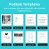 C15 Mini Printer Smart Pocket Inkless Thermal Printer With 1 Roll Thermal Paper For Photo Picture Office Receipt Label List Note yellow