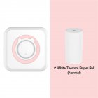 C15 Pocket Thermal Printer Lightweight Portable Mini Wireless Bt Connect 200dpi Photo Label Memo Problem Printer With 1 Roll Paper pink