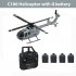 C186 2 4g RC Helicopter 4 Propellers 6 Axis Electronic Gyroscope for Stabilization RC Drone Plane Toy Gray 4 Batteries