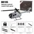 C186 Pro 2 4ghz RC Helicopter 4ch Bo105 6 shaft Gyroscope Electric Flybarless RC Aircraft 2 Batteries Grey