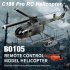 C186 Pro 2 4ghz RC Helicopter 4ch Bo105 6 shaft Gyroscope Electric Flybarless RC Aircraft 3 Batteries Grey