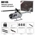 C186 Pro 2 4ghz RC Helicopter 4ch Bo105 6 shaft Gyroscope Electric Flybarless RC Aircraft 3 Batteries Grey
