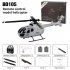 C186 Pro 2 4ghz RC Helicopter 4ch Bo105 6 shaft Gyroscope Electric Flybarless RC Aircraft 3 Batteries Grey