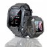 C20 1 71  Smart Watch IP68 Waterproof Sports Fitness Trackers Heart Rate Blood Oxygen Monitor Camouflage Black